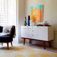 Armoire de luxe en bois massif, meuble de salle à manger moderne, buffet, pieds en chêne massif, table de buffet