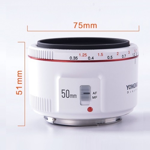 YONGNUO YN50mm F1.8 II Large Aperture Auto Focus Lens Small Lens YN 50MM 0.35m 1.15ft Super Effect for for