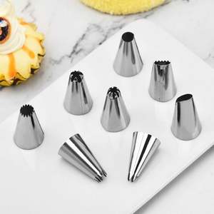 Juego de puntas para decoración de pasteles de acero inoxidable con bolsas de pastelería reutilizables y puntas ecológicas - Product Image 3