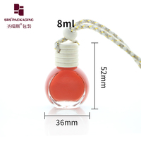 Diffuseur de voiture vide à suspendre, flacon de 8 ml, mini-désodorisant, huile essentielle, parfum, verre, ouverture facile, bouchon en bois