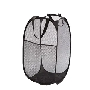 Wäsche Mesh Popup Hamper Faltbarer Leichter Korb zum Waschen Langlebige Kleidung Lagerung Wieder verwendbarer Pop-up Mesh Hamper