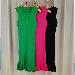 <span class=keywords><strong>Vestidos</strong></span> Sencillos de Suéter Elegante Vestido <span class=keywords><strong>Tubo</strong></span> de Corte Ajustado Vestido Midi - Product Image 2
