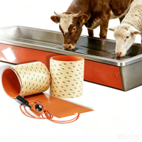 Almohadilla Calefactora Universal de Silicona con Termostato y Respaldo 3M, Descongelador para Abrevaderos de Agua para Ganado, Ovejas y Vacas
