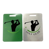 Plaque Métallique Personnalisée en Chrome Poli pour Sac de Golf, Accessoire de Luxe, Breloque, Vente en Gros, Expédition Mondiale Directe Usine