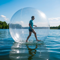 Ballon d'eau transparent gonflable et dégonflable à succès pour l'été – Idéal pour les vacances en bord de mer et les installations aquatiques gonflables