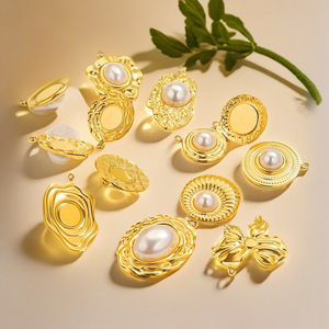 คอลเลกชันจี้ประดับมุกบาโรก |   สแตนเลสสตีลเคลือบทอง 18K PVD |   จี้ห้อยสำหรับทำสร้อยข้อมือ สร้อยคอ และเครื่องประดับ DIY - Product Image 2