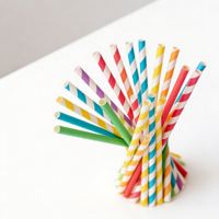 Pailles en papier kraft brun naturel jetables écologiques multi-usages pour boissons chaudes