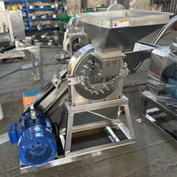 Petit moulin à farine de blé, de haricots et de maïs en acier inoxydable à haute productivité, pulvérisateur de poudre super fine avec pompe à roulement 220V/380V