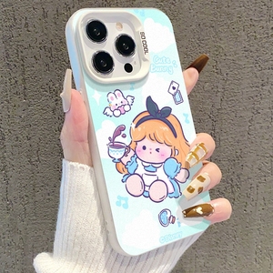 Venta al por mayor Linda chica de dibujos animados funda de teléfono para iPhone 11 13 14 15 16 17 Pro Max Plus XS XR cubierta del teléfono - Product Image 6