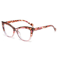 Monture de lunettes optiques TR90 à monture complète, style œil de chat, anti-lumière bleue, lunettes d'ordinateur pour femmes, bloqueurs de lumière bleue
