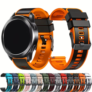 Correa Deportiva Ajustable de 20/22 mm para <span class=keywords><strong>Reloj</strong></span> <span class=keywords><strong>Inteligente</strong></span> con Hebilla de Pin para <span class=keywords><strong>Amazfit</strong></span> GTR 5/4/3/2, Silicona, 14 Colores - Product Image 1
