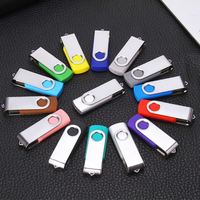 Clé USB 2.0 pivotante personnalisée en métal coloré Micro River, 128 Mo-128 Go, garantie 1 an, nouvelle idée cadeau, boîtier en plastique, 10-20 Mo/s