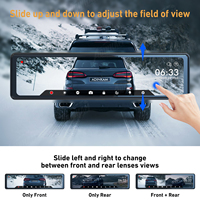 Caméra de tableau de bord ADINKAM Sony IMX à double objectif, miroir, avant/arrière, 2K+, écran tactile, GPS, enregistreur vidéo, installation facile, WiFi, 1 an