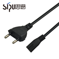 Câble d'extension électrique SIPU EU à 2 broches, connecteur IEC C7, gaine en PVC, niveau IP11, cordon d'alimentation de 1 m pour ordinateur
