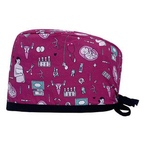 Gorro de algodón de alta calidad para <span class=keywords><strong>quirófano</strong></span>, gorro quirúrgico médico con estampado absorbente de sudor para mascotas, Hospital, Doctor, Spa, gorro de enfermería - Product Image 6