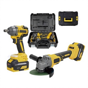 Professional 21V Brushless Cordless Electric Wrench & Angle Grinder Combo Kit 2-Piece OEM Construction Workshop <b>Tool</b> <b>Set</b> - Product Image 5