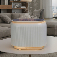Meilleure vente Diffuseur d'arômes électrique à ultrasons Humidificateur d'air USB Conception de flamme de feu Diffuseur de parfum sans eau Aromathérapie