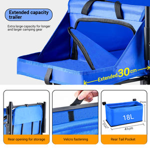 Açık kamp balıkçılık ve tırmanma için 8-Inch arka kapaklı sepeti 200L araba ile sınır ötesi katlanır arabası-römork özellikleri - Product Image 4