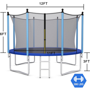 <span class=keywords><strong>Trampoline</strong></span> rond de 10 <span class=keywords><strong>pieds</strong></span>, 12 <span class=keywords><strong>pieds</strong></span>, <span class=keywords><strong>16</strong></span> <span class=keywords><strong>pieds</strong></span>, <span class=keywords><strong>trampoline</strong></span> d'extérieur pour enfants, grand <span class=keywords><strong>trampoline</strong></span> pour adultes avec filet de sécurité - Product Image 2