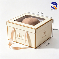 Boîte à chapeaux avec poignée en ruban personnalisée, design robuste, léger et antichoc, pour le rangement des casquettes
