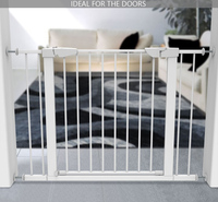 Barrière de porte avec fermeture automatique, ouverture bidirectionnelle, barrière de sécurité en métal pour passage quotidien, utilisation facile à une main pour adultes, verrouillage