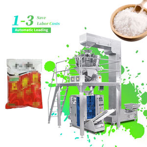 Machine de remplissage de sachets entièrement automatique à scellage arrière pour sucre et sel, équipement d'emballage de granulés haute vitesse, hygiénique - Product Image 1