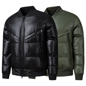 Chaqueta Acolchada para Hombre, Casual, Simple, de Algodón Grueso, con Cierre Frontal, Cuello Alto, Cortavientos, Holgada y Versátil - Product Image 1