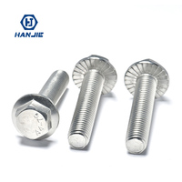 Baut Flens SS304 Metrik Ulir Penuh M3-M18 Finishing Polos dari Pemasok Terlaris di Cina untuk Mesin Pertanian