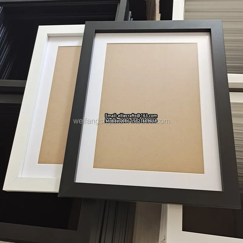 Cadres photo en bois mat, 5 pièces, profil MDF, noir, blanc, A1 A2 A3 A4, 10x15 13x18 18 18x24, vente en gros