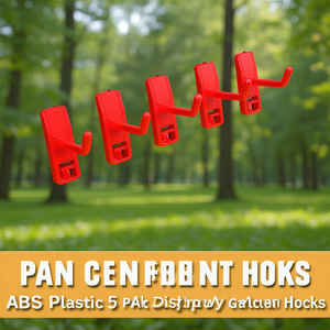 Pan Cheng Perforated Board <b>Hooks</b> ABS <b>Plastic</b> Small Single <b>Hook</b> 5 Pack Display Rack Garment <b>Hooks</b> - Product Image 3