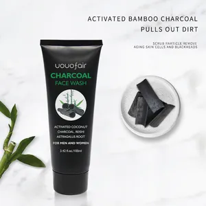 Houtskool Gezicht Cleanser Borstel Zwarte Zeep En Olie Detox Voor Mannen Biologische Koreaanse Geen Verpakking Houtskool Bamboe Voor Gevoelige huid
