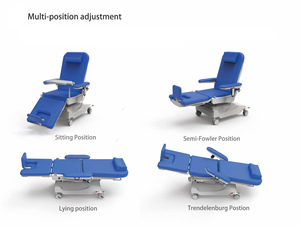 Chaise de dialyse électrique YD-410 pour le don de sang d'hémodialyse chaise d'hôpital de dialyse de perdition quatre moteurs - Product Image 4