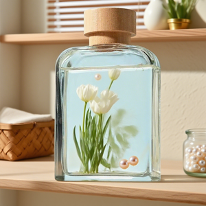 Frost Aromatherapy Packaging Reusable 100ml 200ml Crown Cap Screw Cap <strong>Screen</strong> Printed Flat Square Glass <strong>Reed</strong> Diffuser Bottles - Product Image 4