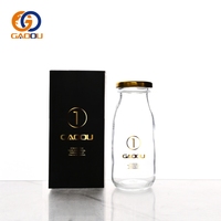 Botol Kaca Bulat Kosong 12oz 350ml 360ml untuk Saus Cabai, Saus Tomat, Minuman, Jus, Wadah Minuman dengan Tutup Sekrup