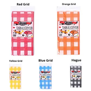 Оптовая продажа одноразовых нетканых скатертей с индивидуальным принтом в клетку для вечеринок, водонепроницаемые, размер 137*274 см, современный дизайн - Product Image 4