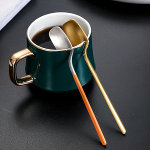 Juego de cubiertos de acero inoxidable 304, tenedores, cucharas, utensilios colgantes creativos chapados en titanio para cocina y comedor - Product Image 2