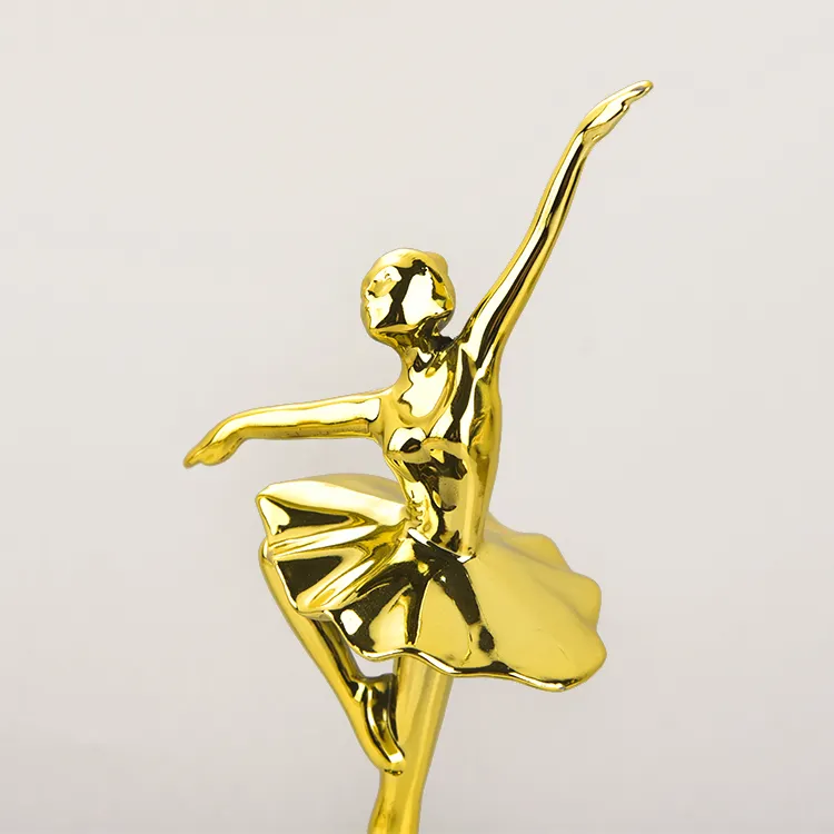 2024 Hochwertige individuelle Musik- und Tanz-Auszeichnung Tanzende Dame-Figur Goldener Metall-Trophäe