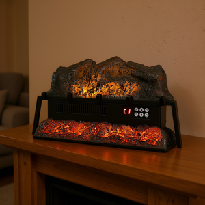 Cheminée électrique avec chauffage par bûches, 23 pouces, thermostat réglable, télécommande, utilisation en camping-car, écran LED, 1500W de puissance chauffante - Product Image 2