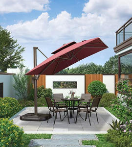 Paraguas cuadrado grande de Uplion 10FT Roma, sombrilla de aluminio para exteriores, paraguas voladizo impermeable para <span class=keywords><strong>Patio</strong></span> - Product Image 4