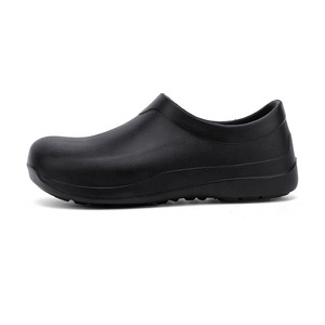Zapatos de trabajo de chef de <span class=keywords><strong>cocina</strong></span> para <span class=keywords><strong>hombre</strong></span>, antideslizantes, impermeables, a prueba de aceite, Protección Laboral, <span class=keywords><strong>zuecos</strong></span> negros de verano EVA - Product Image 3