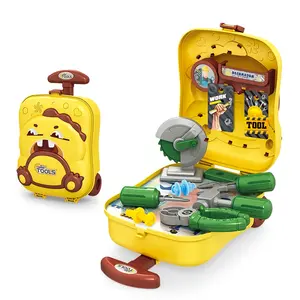 Leemook批发2024热销儿童游戏屋假装游戏工具玩具套装修理工具箱套件