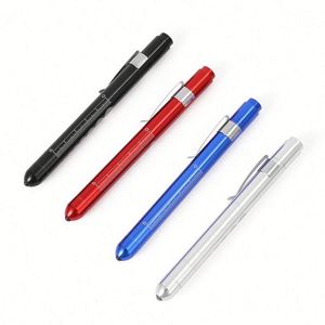 Linterna LED Tipo Bolígrafo de Metal Resistente, Luz Blanca y Amarilla, Lámpara de Inspección Oral para Limpieza de Oídos y Revisión de Pupilas, Promoción Matutina - Product Image 4