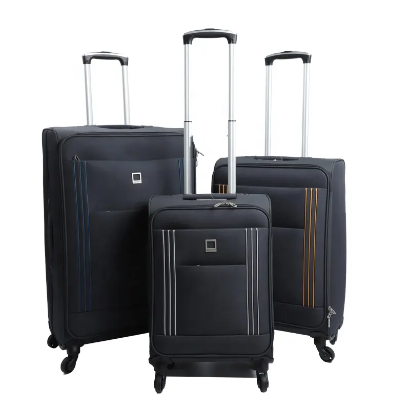 Pas cher 4 roues 600D polyester EVA trolley bagages sacs