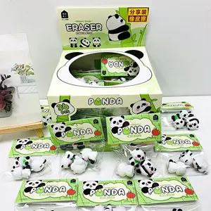 3D giant panda sharing eraser student cartoon high-looking eraser