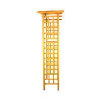 Decoraciones rústicas duraderas más vendidas Arcos de flores de jardín de boda de madera de abeto de China