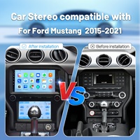 Autoradio à écran tactile Android 2 + 32g de 9 pouces, lecteur DVD de navigation GPS avec faisceau de câbles Canbus pour Ford Mustang 2015-2021