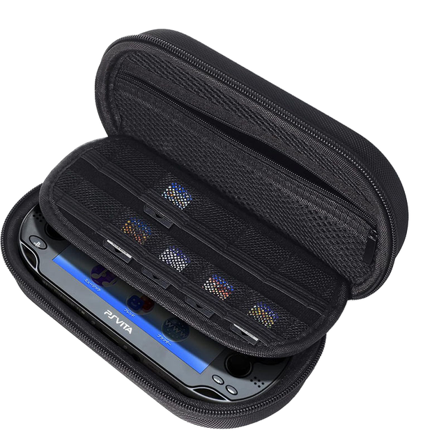 Brilliant Portable EVA Material Travel Pouch Cover Zipper Bag for PS Vita 1000/2000 Game Console (Black)
