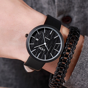 Reloj de Cuarzo Minimalista para Hombre, con Correa de Cuero, Calendario Único, Resistente al Agua, Oferta Especial para las Fiestas - Product Image 1