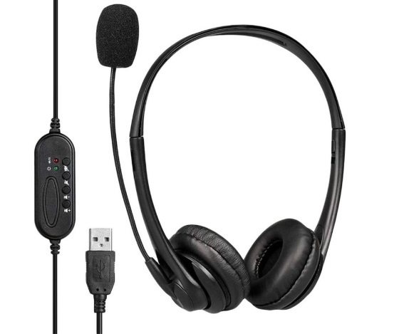 Binaural Shareez Z500-USB Call Center Headset External Undetachable Microphone Black Comfortable Wearing for Office Meetings