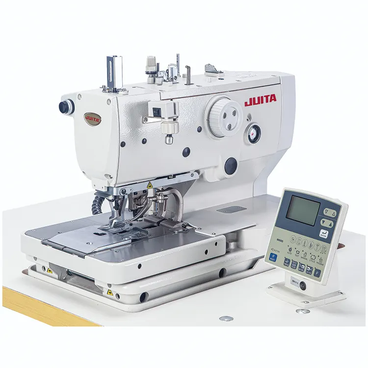 JUITA JT-9820-máquina de coser Industrial, aparato de coser controlado por control directo, con <span class=keywords><strong>ojal</strong></span> y agujero de botón